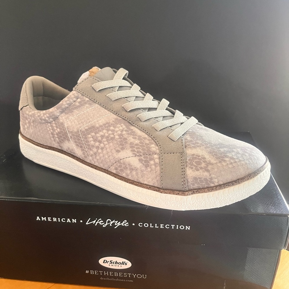 Dr. Scholl's Gray Snakeskin Step-In Athletic Shoes - Picture 5 of 8